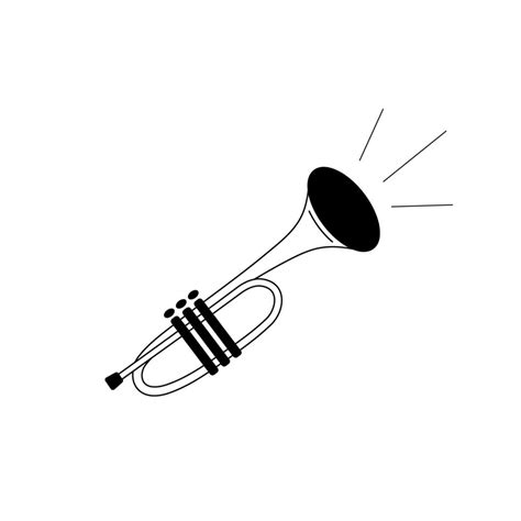 Trumpet vector icon Isolated on white background. 5654411 Vector Art at ...