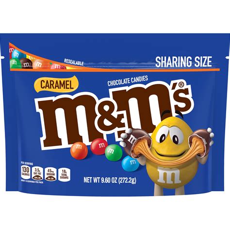 M&M'S Caramel Milk Chocolate Candy, 9.6 Oz Resealable Bag - Walmart.com ...