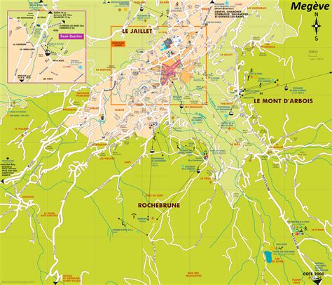 Megève Tourist Map