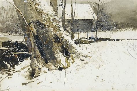 Andrew Wyeth Winter Watercolor, Watercolor Trees, Watercolor Artists ...