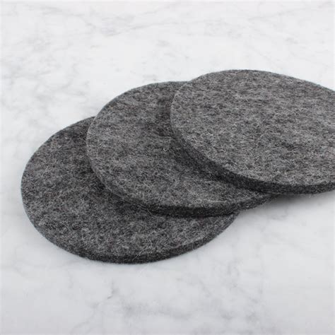 Round Felt Coaster · Gray · Mix & Match from 19 Colors + 3 Shapes ...