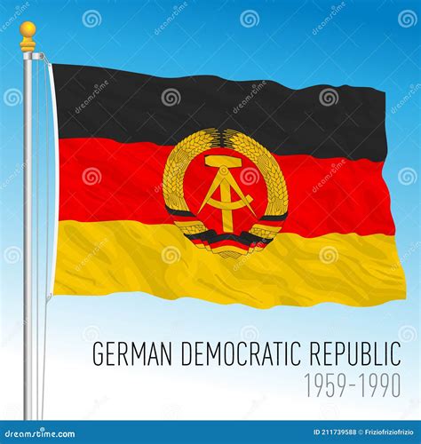 German Democratic Republic DDR Historical Flag, East Germany Stock ...