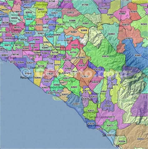 Orange County California Zip Code Map Ofo Maps | Images and Photos finder