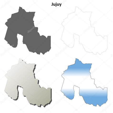 Jujuy blank outline map set — Stock Vector © davidzydd #89391840