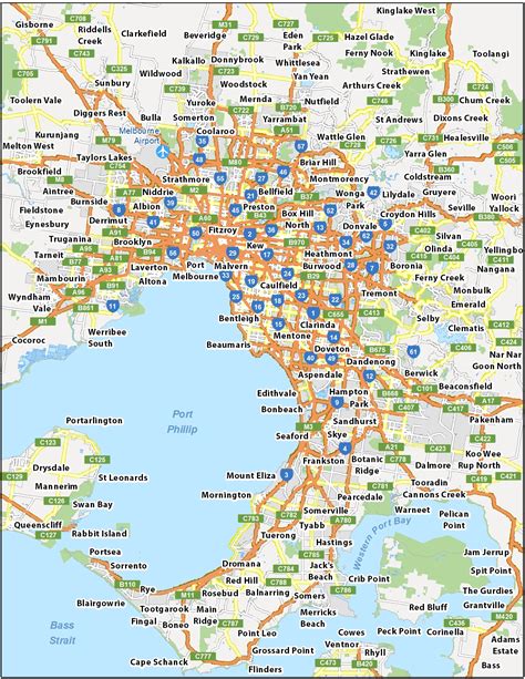 Map of Melbourne, Australia - GIS Geography