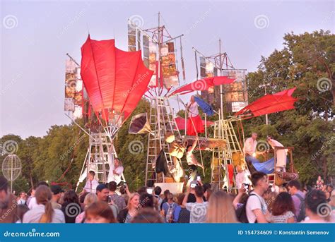 Artists Play Theatrical Performance on the Street Editorial Stock Image ...