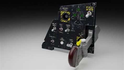 F16 LANDING GEAR Panel 3D model rigged | CGTrader