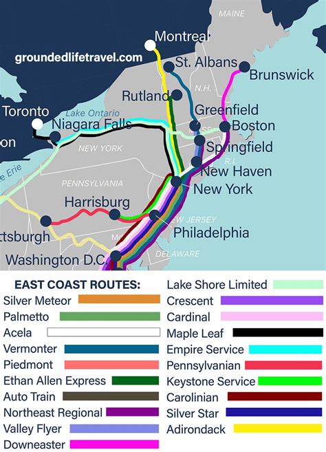 Amtrak Northeast Regional Map