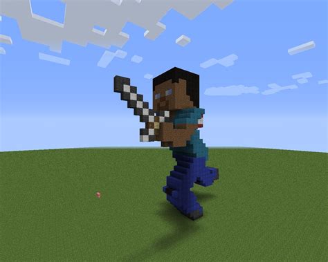 Steve ( BLEEDING STEVE, RUNNING STEVE AND COW ADDED!) [3D Pixel art ...