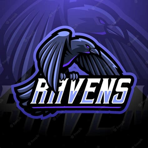 Premium Vector | Ravens sport mascot logo design