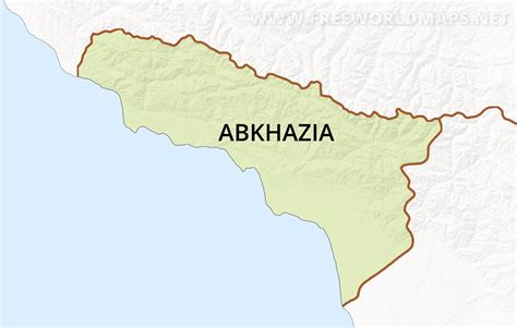 Abkhazia Physical Map