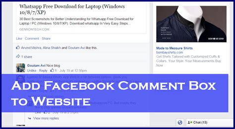 How to Add Facebook Comment Box to HTML Website