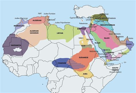 Map of different Arabic dialects from the arab world. #Maps # ...