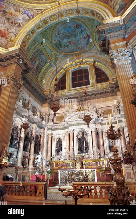 San Gennaro chapel of Naples cathedral, Naples, Campania, Italy Stock ...