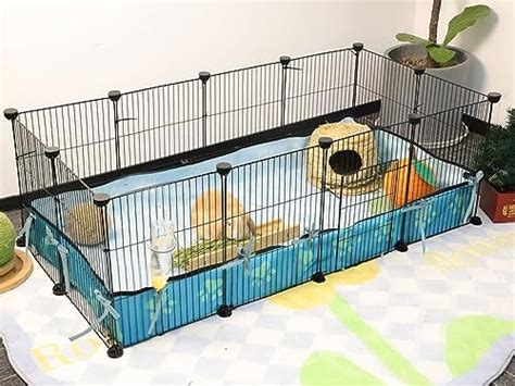 Guinea Pig Cages 8 Sq Ft Expandable C&C Cage Habitats for 2 Small ...