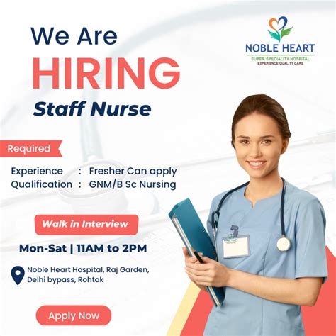 Vacancy - Noble Heart & Super Speciality Hospital, Rohtak