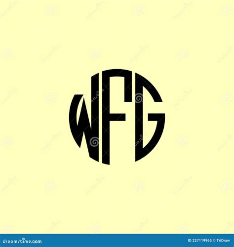 Creative Rounded Initial Letters WFG Logo Stock Vector - Illustration ...