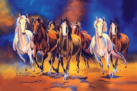 Understand the True Benefits Of Seven Horse Painting in Vastu