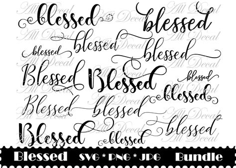 SVG Blessed Bundle Quotes SVG Bundle Cut Files for Cameo - Etsy