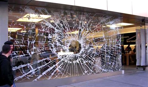 Broken Window Shop Optical Illusion