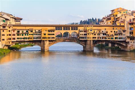 Ponte Vecchio Bridge in Florence at Sunset, Italy Stock Photo - Image ...