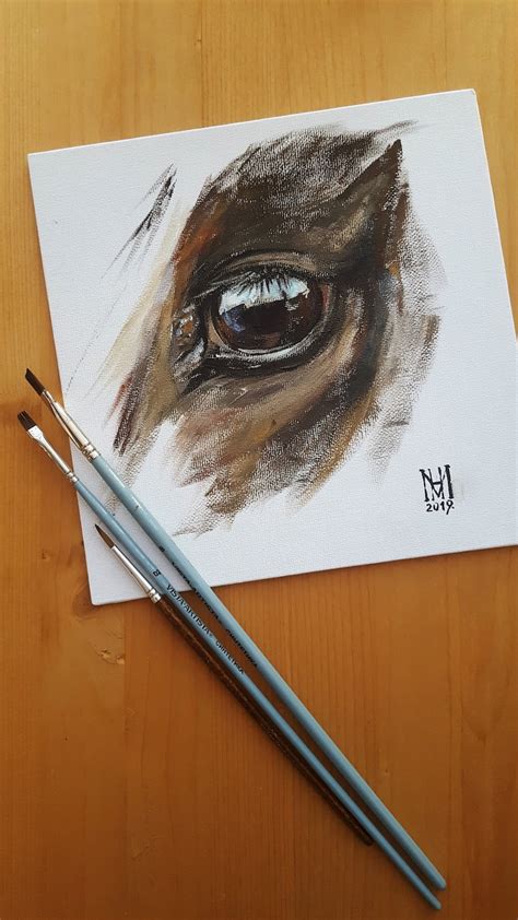 Horse Eye ORIGINAL Acrylic Painting / Acrylic on Canvas | Etsy