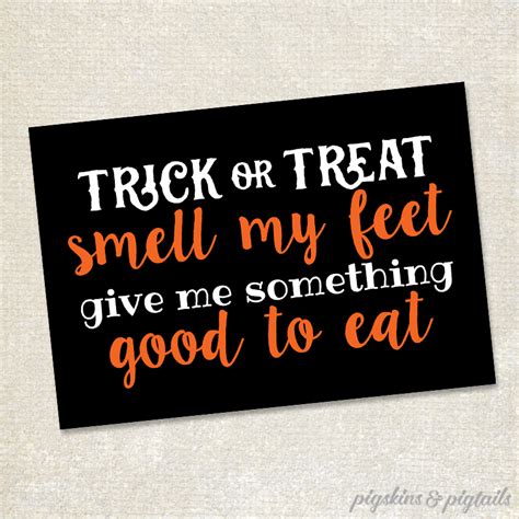 Trick or Treat, Smell My Feet Tag | Pigskins & Pigtails