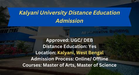 Kalyani University Distance Education Admission 2024 | UG | PG ...