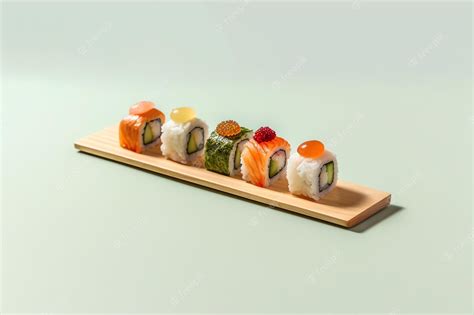 Premium Photo | A sushi platter with a variety of different flavors