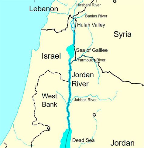 Jordan River Middle East Map – The World Map