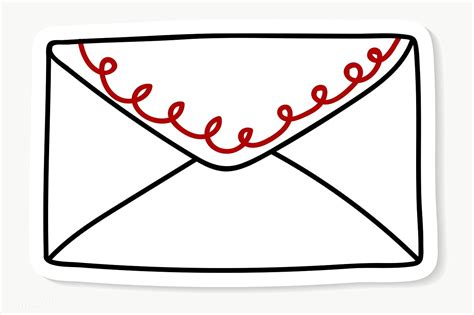 an envelope with red writing on the front and bottom, as if it were ...