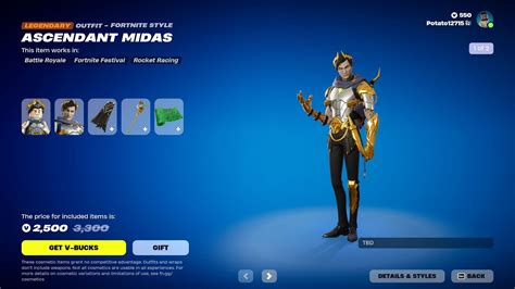 How to get Ascendant Midas Skin in Fortnite