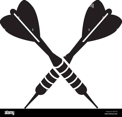 Darts Dart Arrows Crossed Stock Vector Image & Art - Alamy