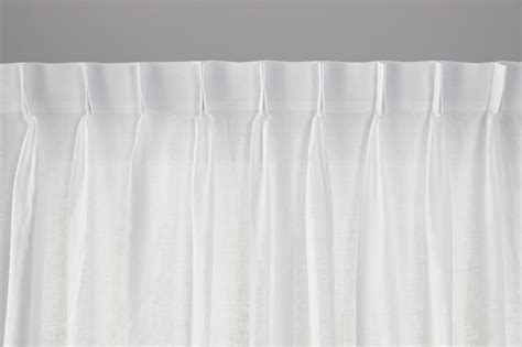 Crisp White Pure Linen Curtain - Double Pinch Pleat – Leuvia Home