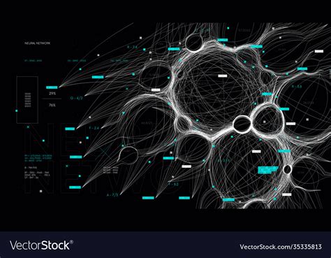 Digital visualization data flow and formation Vector Image