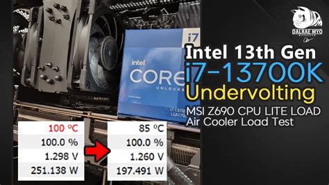 Intel 13th Gen i7 13700K Undervolting | CPU Lite Load Air Cooler - YouTube