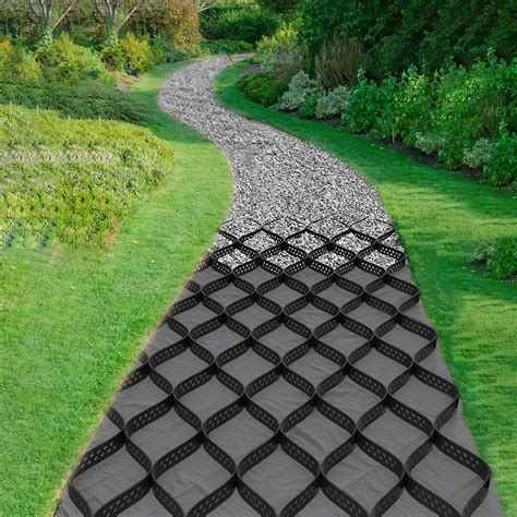 2" Thick Gravel Ground Grid 6.5ft x 16.5ft - Geo Grid Driveway ...