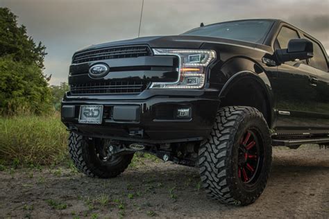 Diesel 2018 F-150 Lifted 4x4 Ford Lariat Truck Black - RAD-Rides