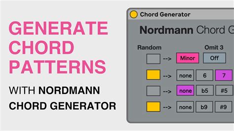 Generate Chord Progressions With The Nordmann Chord Generator Chords ...