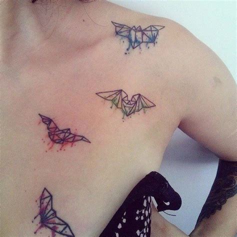 bat tattoo geometric watercolor | Bat tattoo, Tattoos, Beauty tattoos