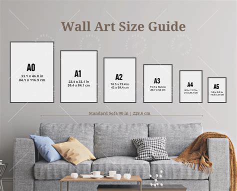 Wall Art Size Guide Standard Frame Size Guide Poster Sizes - Etsy Australia