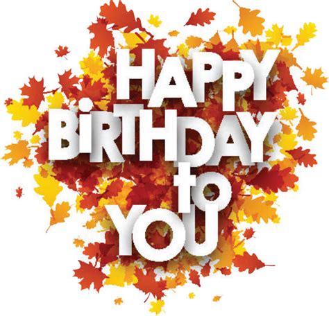 Happy Birthday Clip Art Fall Colors