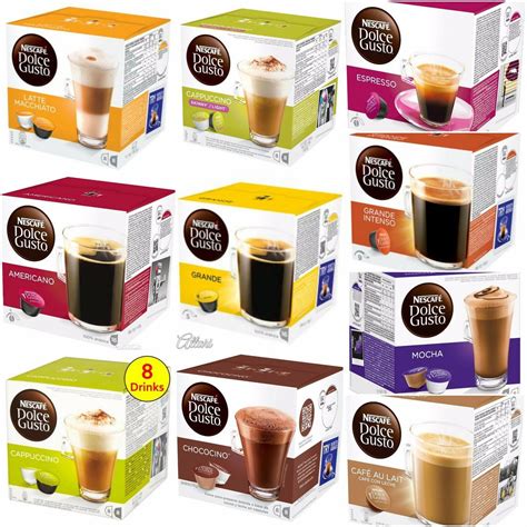 NESCAFE DOLCE GUSTO COFFEE CAPSULES PODS 10 FLAVORS 120 CUPS – Speedy ...