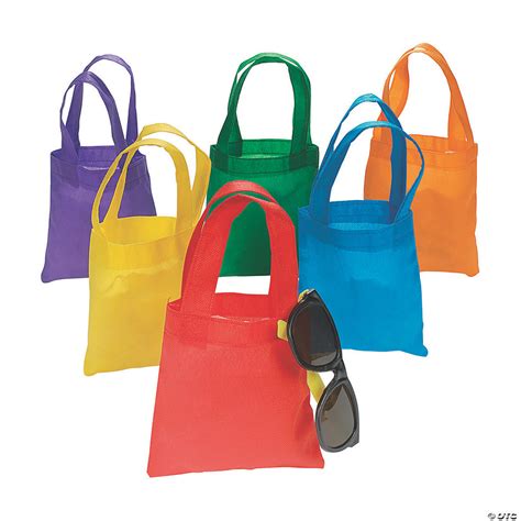 Mini Bright Color Tote Bags | Oriental Trading