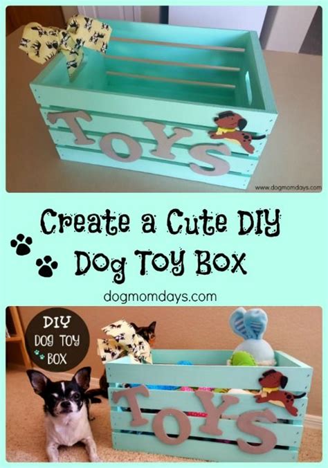 DIY Dog Toy Box - Dog Mom Days | Dog toy box, Diy dog stuff, Diy dog toys