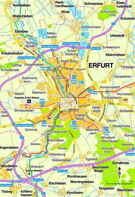 Erfurt Area Map