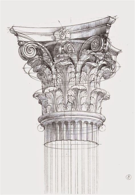 Corinthian Column Drawing at PaintingValley.com | Explore collection of ...