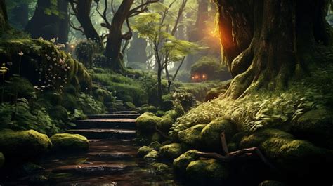 Premium AI Image | Mystical Forest and Fairytale Scenes