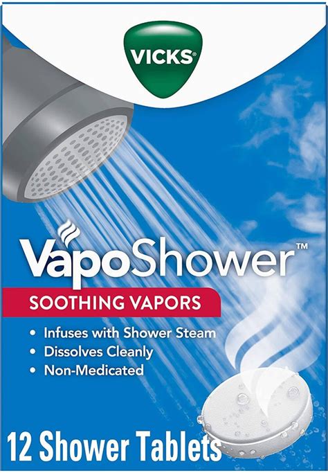 Vicks VapoShower, 12ct Shower Bomb Tablets, Soothing Vicks Vapor Steam ...