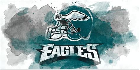 Philadelphia Eagles Glass Wall Art Watercolor For Sale | Billiards N More